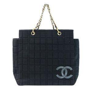 Chanel Choco Bar Cotton Jersey 2way Handbag